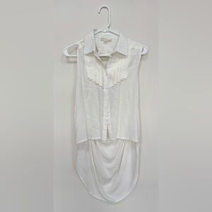 Alythea White Sleeveless Blouse